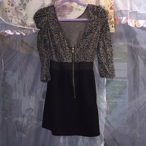 Long-sleeved Midi Floral Dress Large